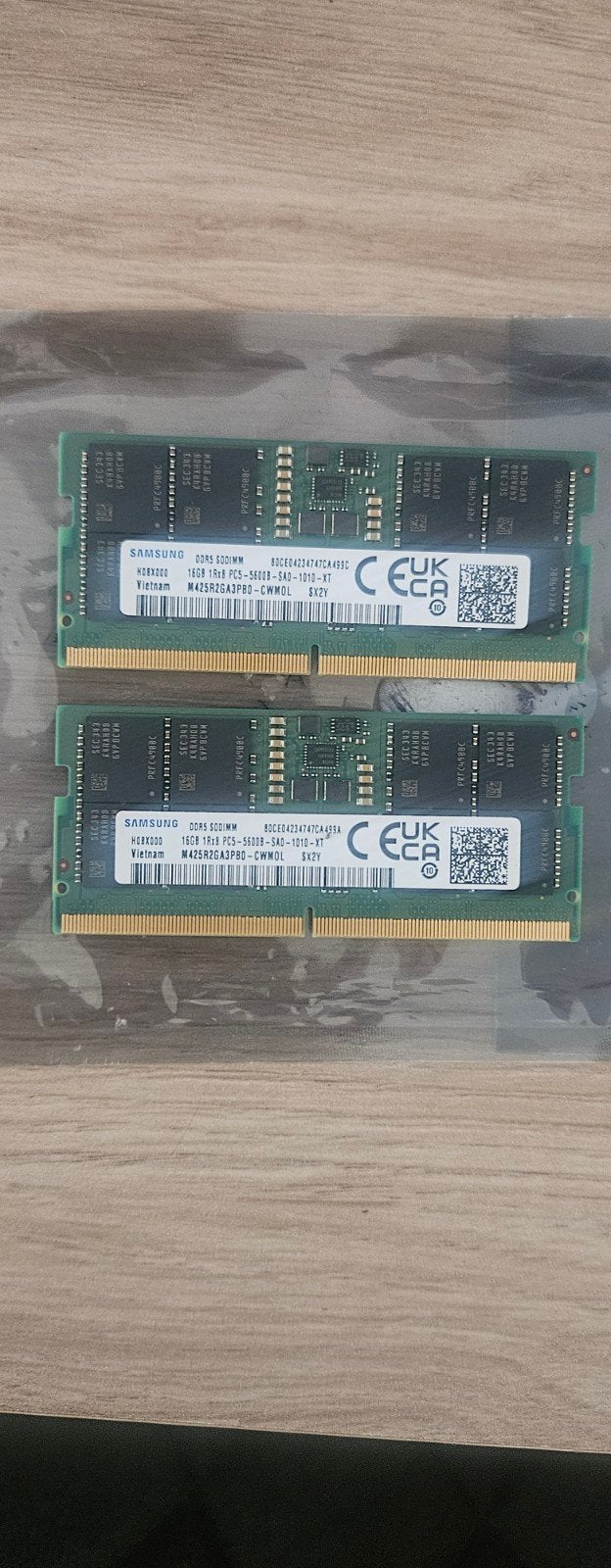 Samsung 2x16GB, DDR5, Computers en Software, RAM geheugen, Gebruikt, 32 GB, Ophalen of Verzenden, DDR5