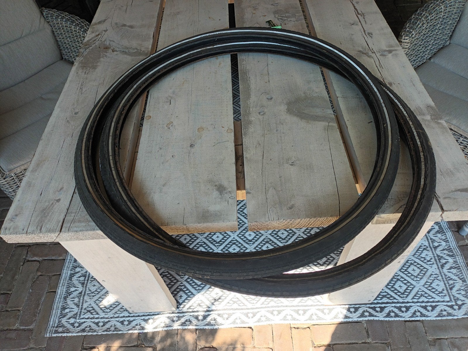 2x Fietsbanden 28 inch (40-635) - Westlander en Vredestein, Ophalen, Gebruikt, Band, Rubber