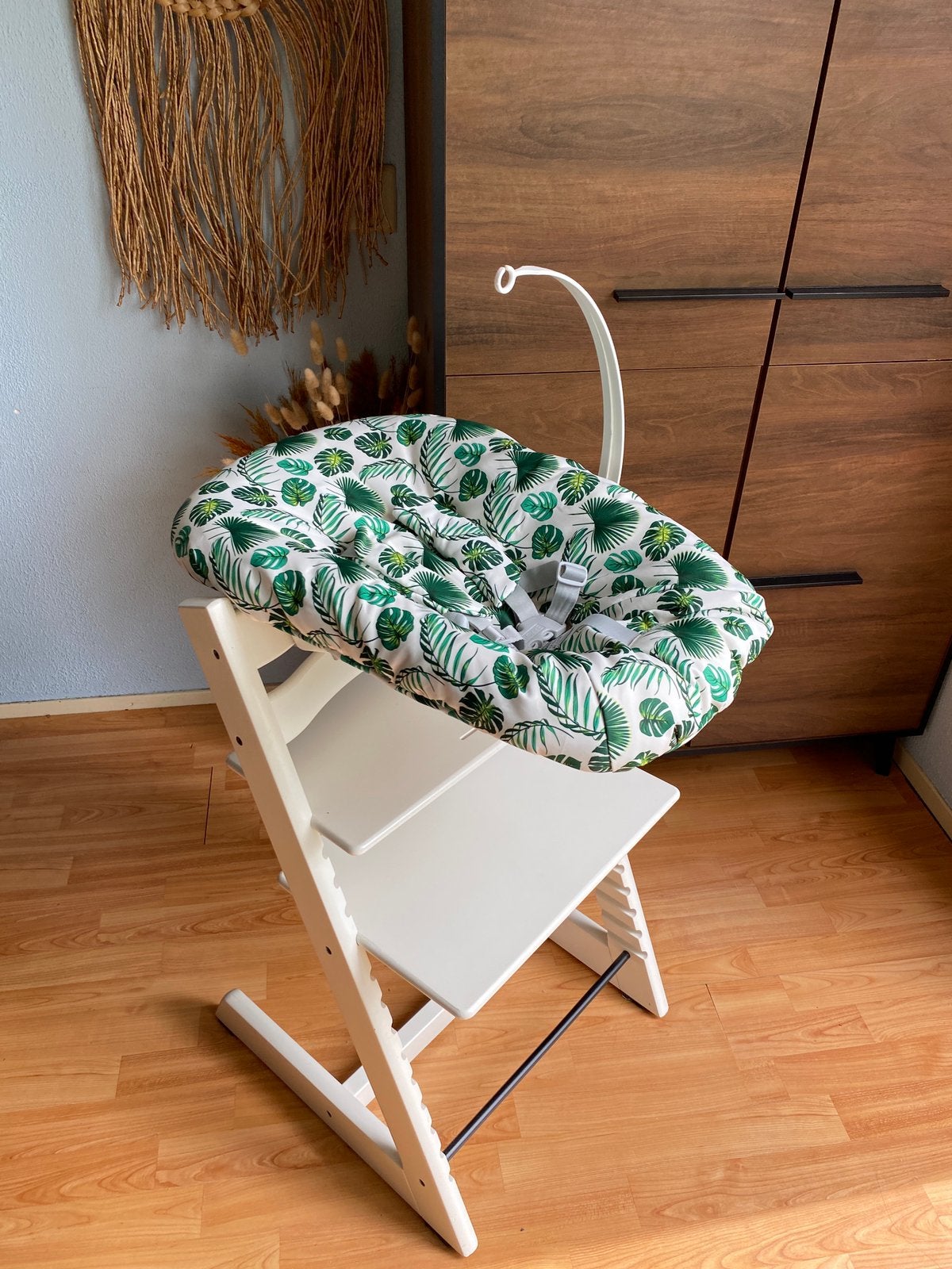 Botanische hoes met dikke vulling voor Newborn stokke, Ophalen of Verzenden, Zo goed als nieuw, Meegroeistoel, Stoelverkleiner