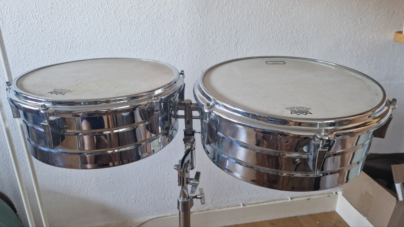 Timbales met standaard - Zo goed als nieuw, Ophalen, Zo goed als nieuw, Trommel
