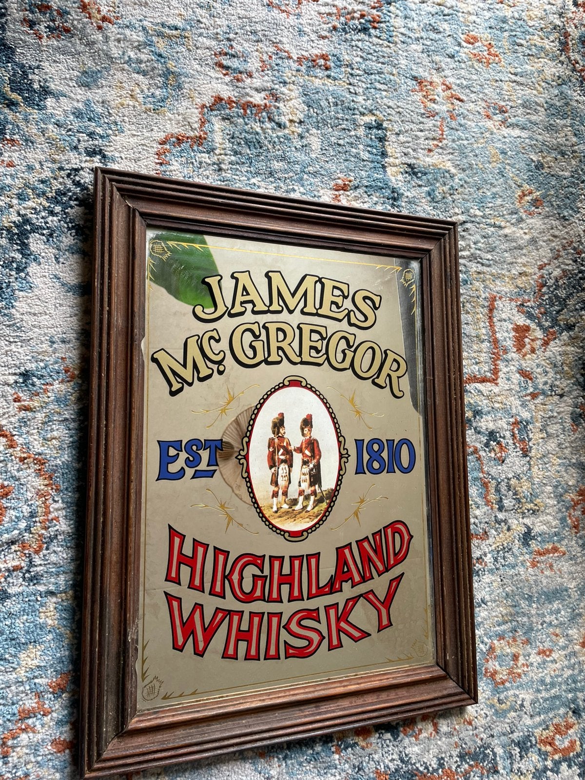 Barspiegel James Mc Gregor Highland Whisky uniek, Ophalen, Rechthoekig