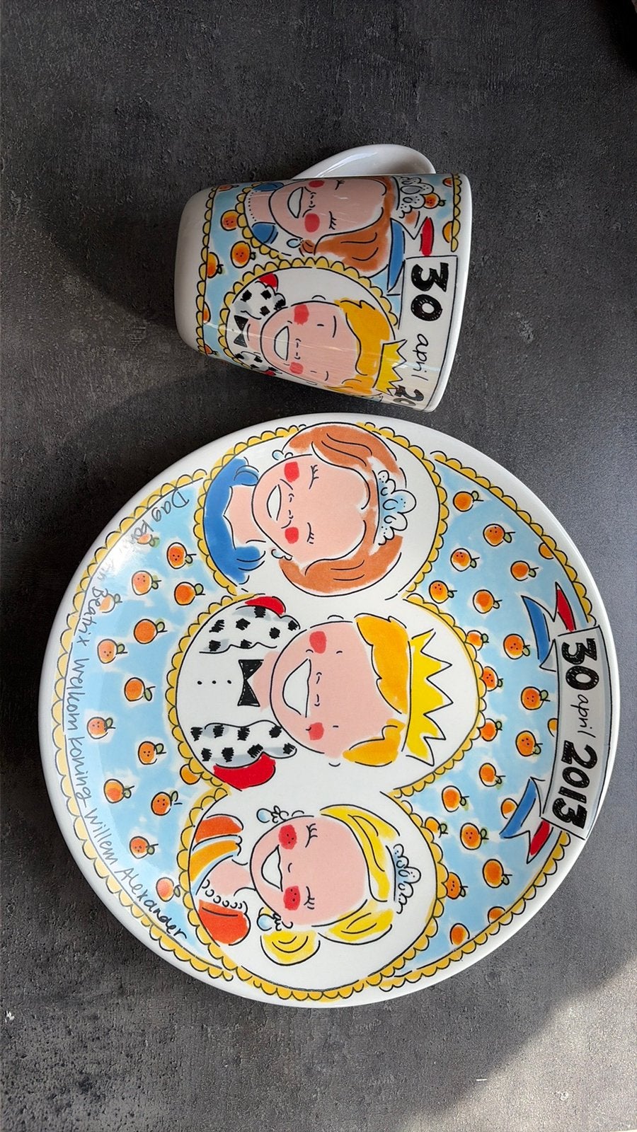 Blond amsterdam kroning set mok met diner bord, Blond Amsterdam, Nieuw, Ophalen of Verzenden, Bord(en)