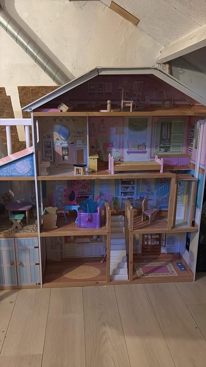Groot Houten Poppenhuis met Meubels - KidKraft, Ophalen, Gebruikt, Overige typen