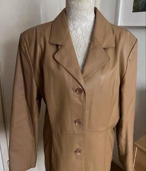 Leren jas van Leatherstyle maat 44 [DM], Ophalen of Verzenden, Zo goed als nieuw, Maat 42/44 (L), Beige