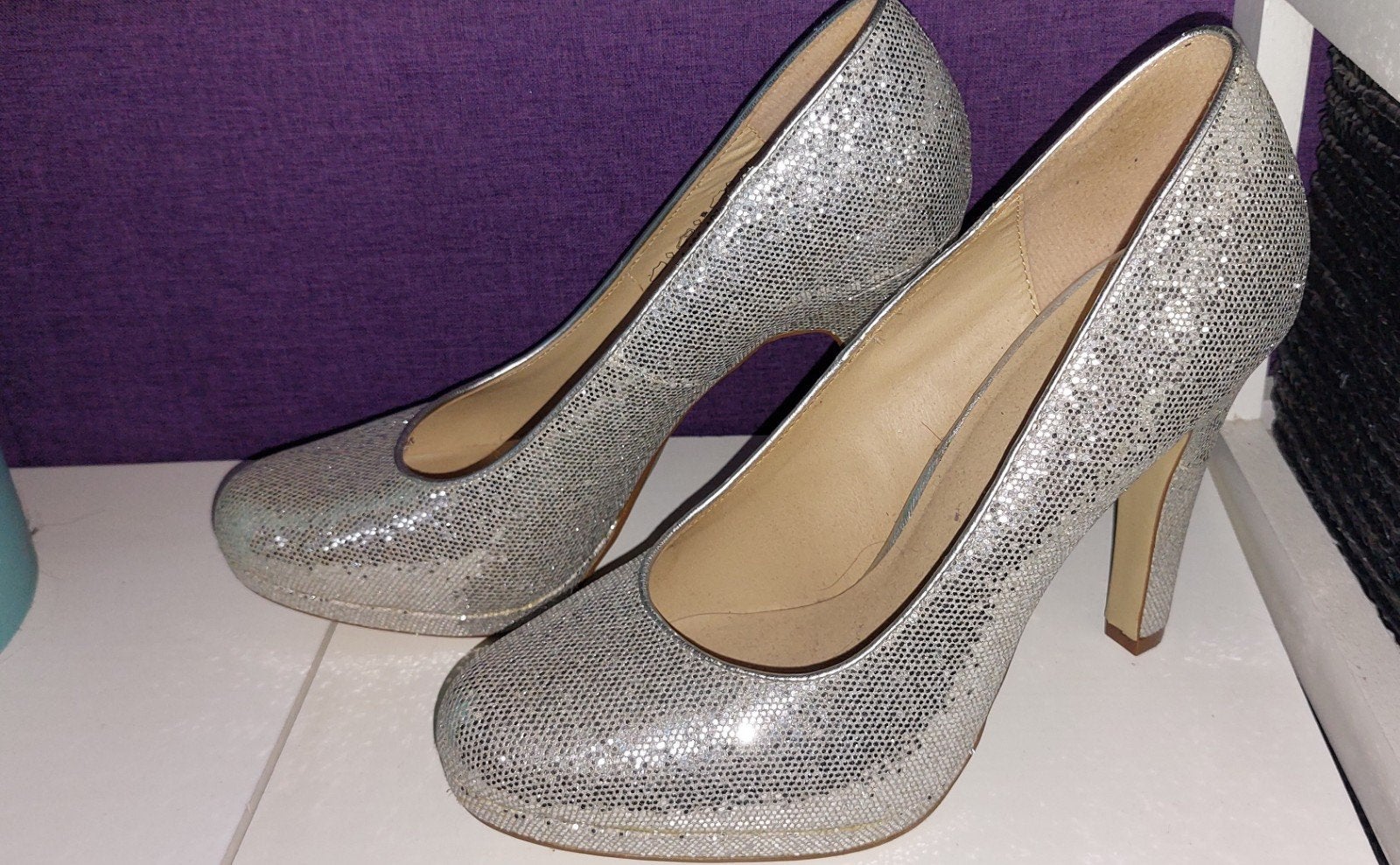 Pumps/Hakken, Zilver glitter maat 41, NIEUW, Ophalen, Nieuw, Overige kleuren