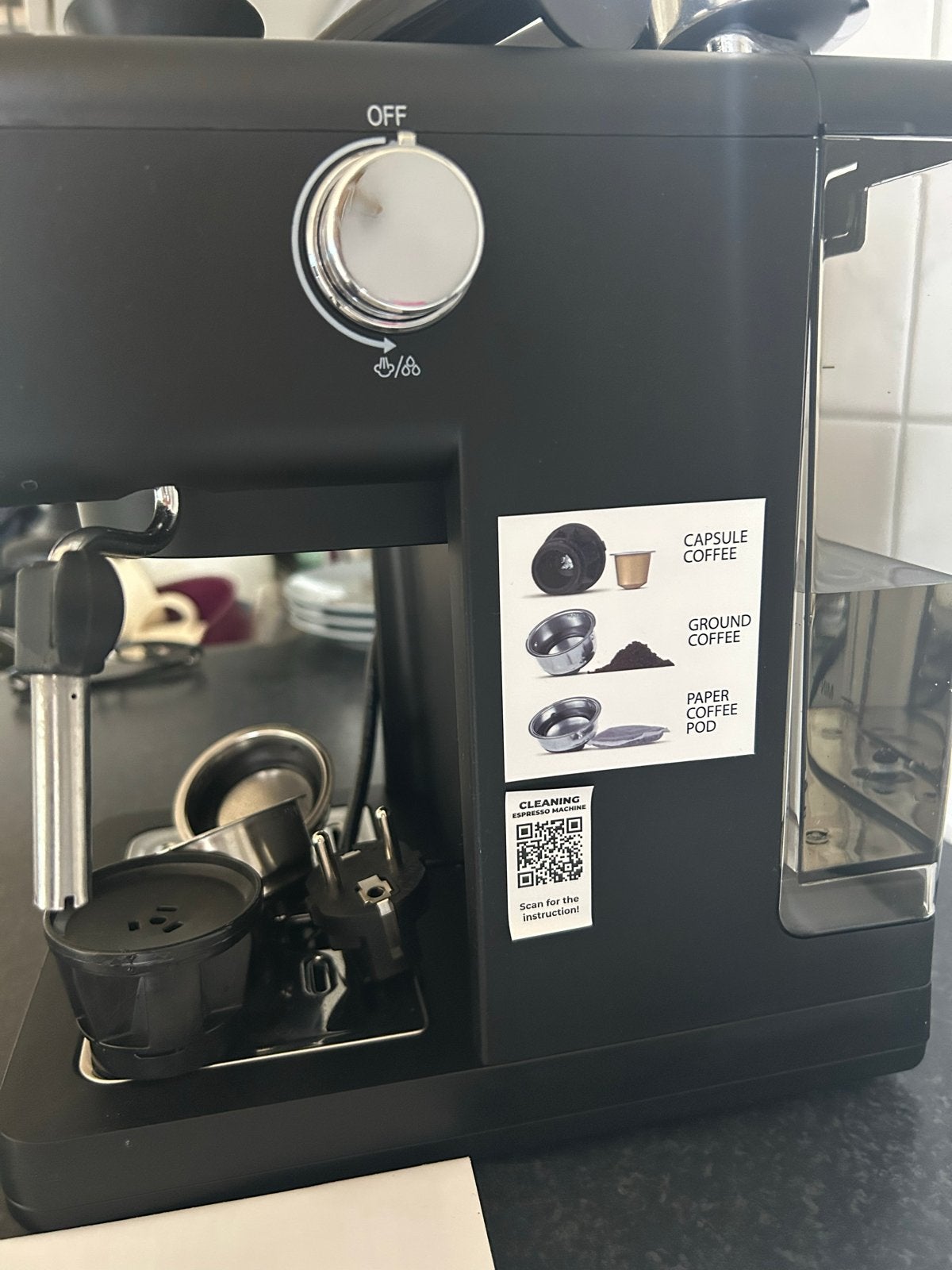 Berlingerhaus 3-in-1 Digitale Espressomachine, Ophalen, Afneembaar waterreservoir, Espresso apparaat, Gemalen koffie