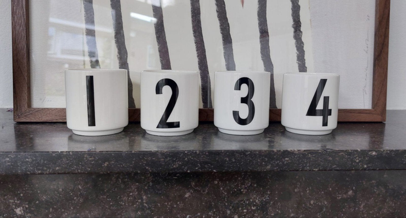 Design Letters Espressokopjes / Adventskopjes (Set van 4), Overige merken, Ophalen of Verzenden, Zo goed als nieuw, Modern