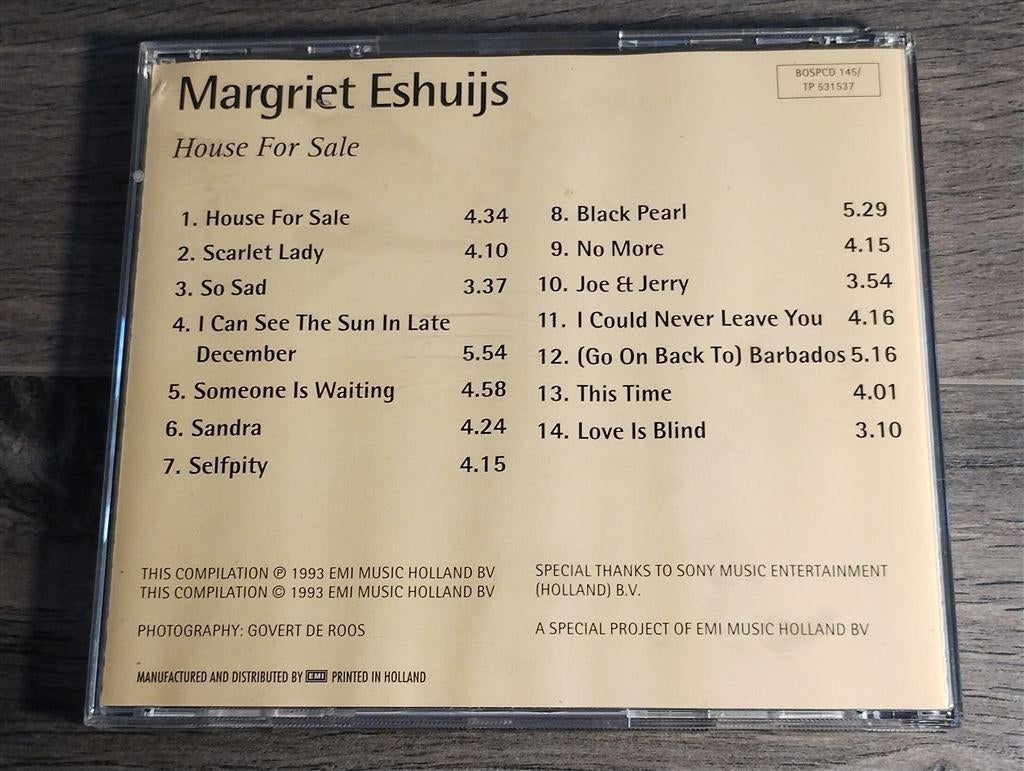 Margriet Eshuijs ‎– House For Sale, Cd's en Dvd's, Ophalen of Verzenden, Zo goed als nieuw