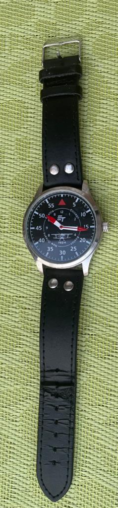 Heren horloge. Analoog piloten horloge met leder band., Overige merken, Polshorloge, Ophalen of Verzenden, Leer