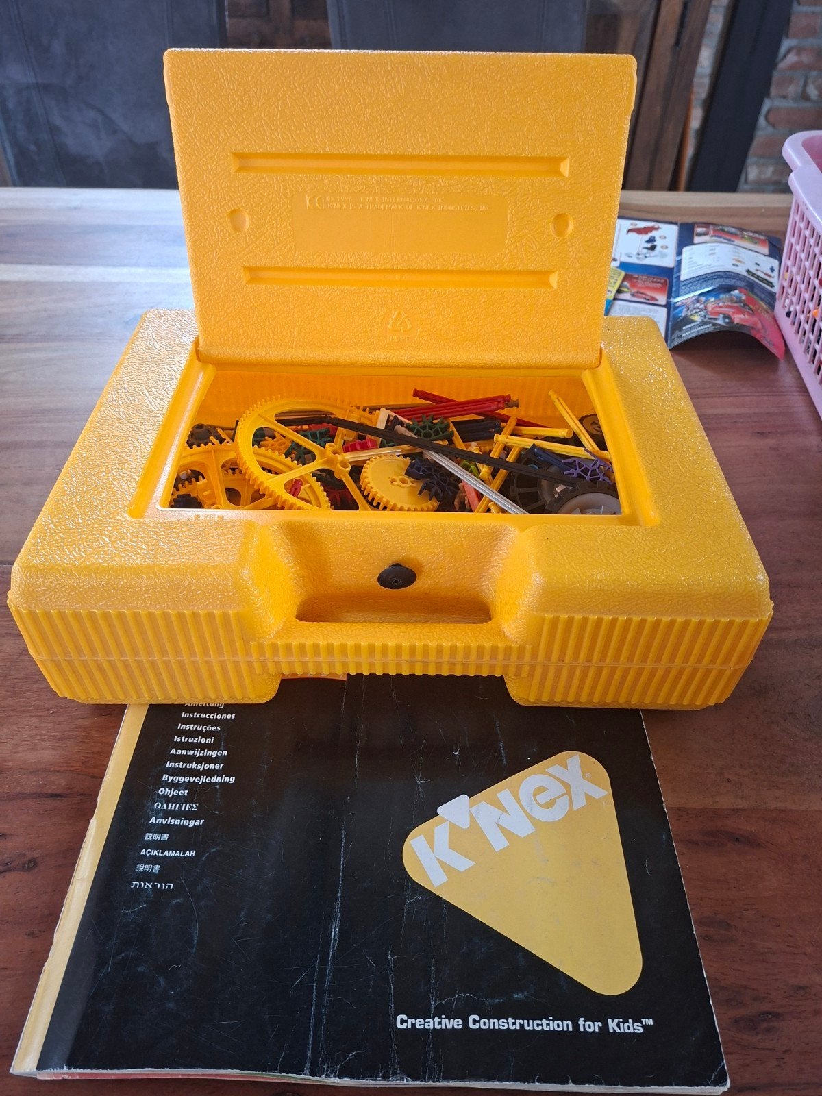 K'nex constructie complete set met voorbeeldboek in koffer, Ophalen of Verzenden, Gebruikt, K'nex