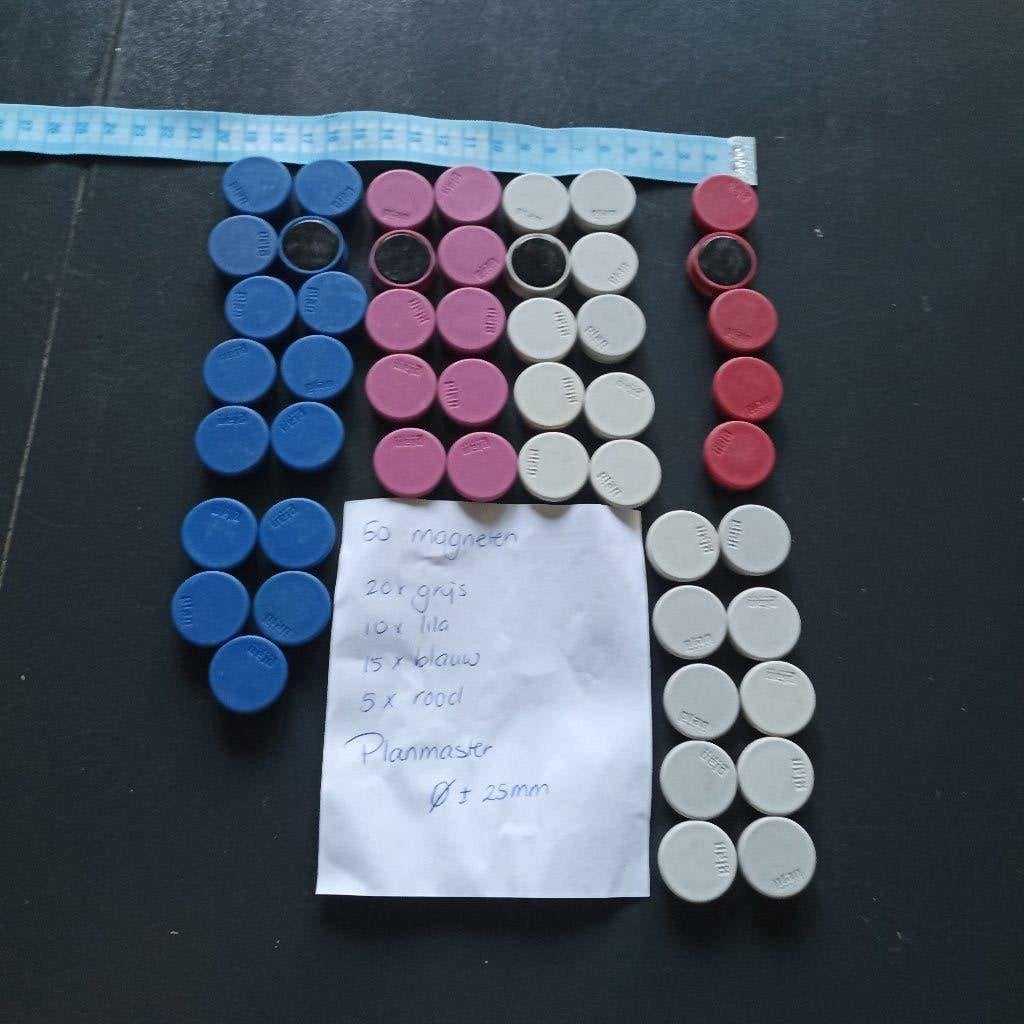 Partij 50 magneten PlanMaster doorsnee ong 25mm, Ophalen of Verzenden, Nieuw, Overige typen