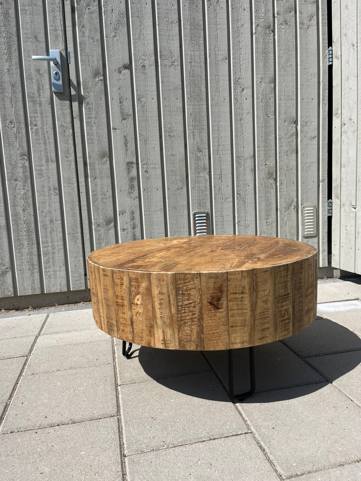 Mango houten salontafel, Ophalen, 100 tot 150 cm, Rond, 50 tot 100 cm