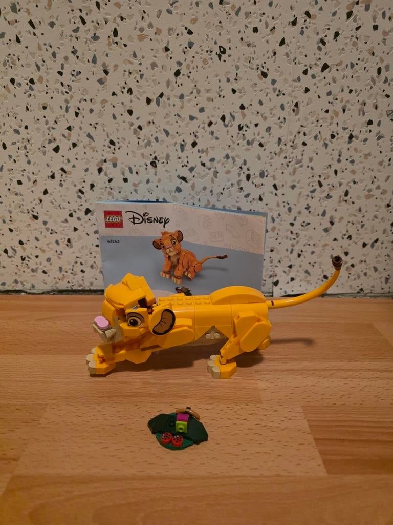 LEGO Disney 43243 Simba De Leeuwenkoning, Ophalen, Lego, Compleet, Zo goed als nieuw