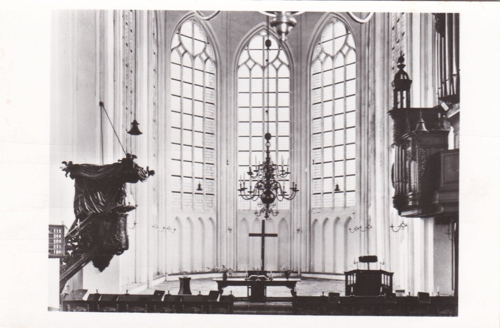 18938 Interieur ST Baafskerk Aardenburg 1969 Zeeland Sluis, Verzenden, 1960 tot 1980, Ongelopen, Zeeland