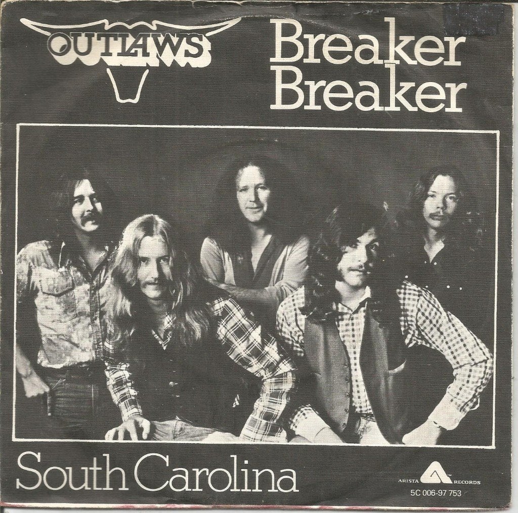 Outlaws – Breaker Breaker (1976), Fotohoes, 7 inch, Ophalen of Verzenden, Zo goed als nieuw