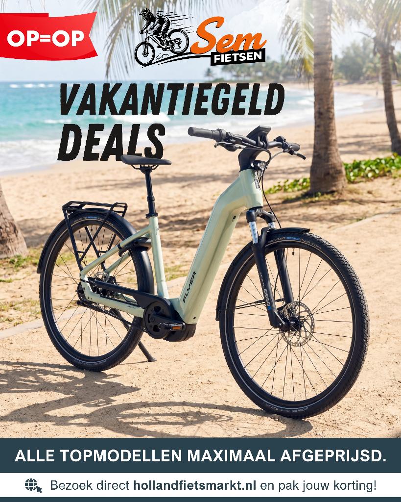 VAKANTIEGELD DEALS | Premium E-Bikes Maximaal Afgeprijsd!