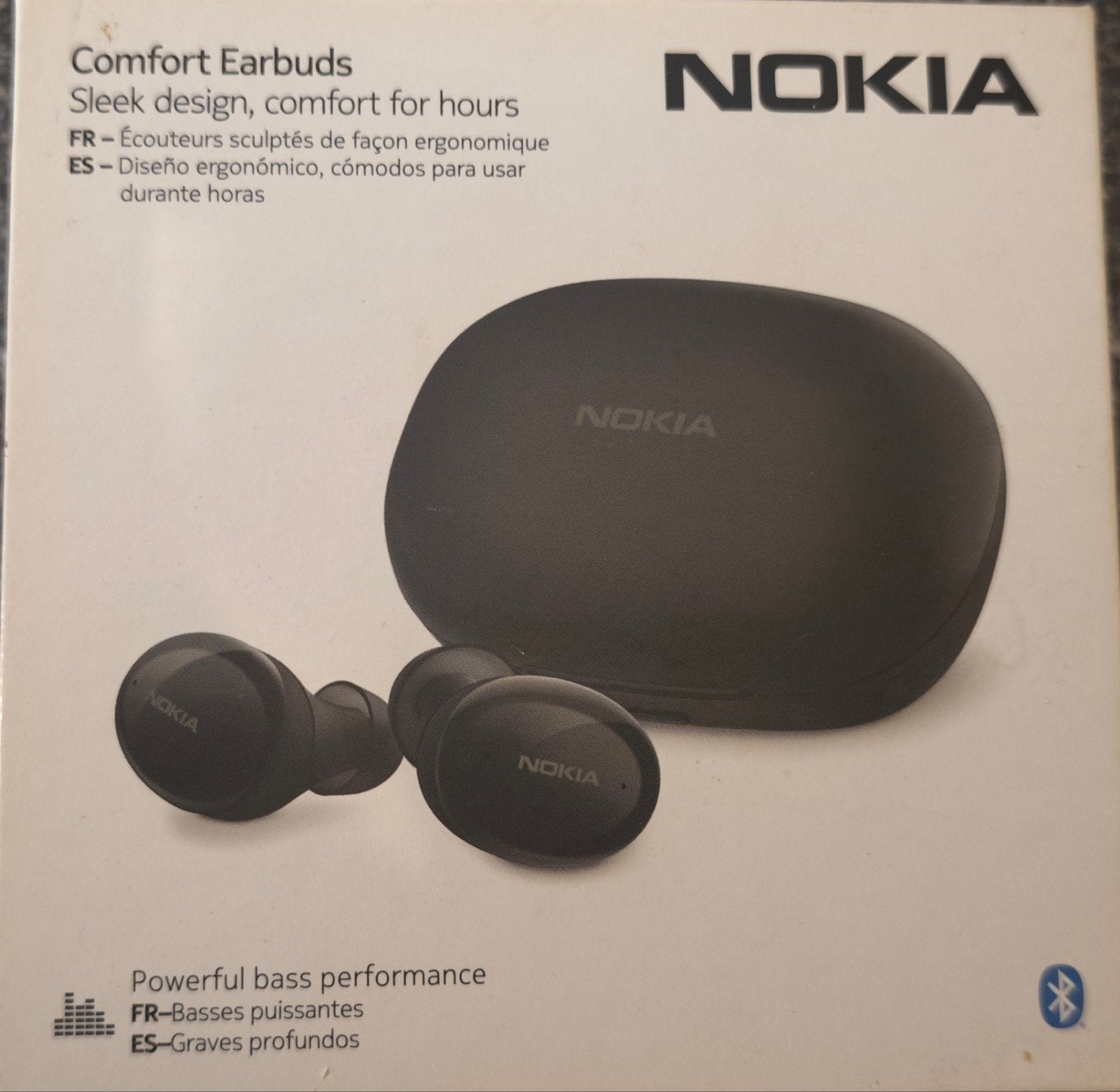 Nokia Comfort Earbuds - Krachtige bas, Bluetooth, Zwart