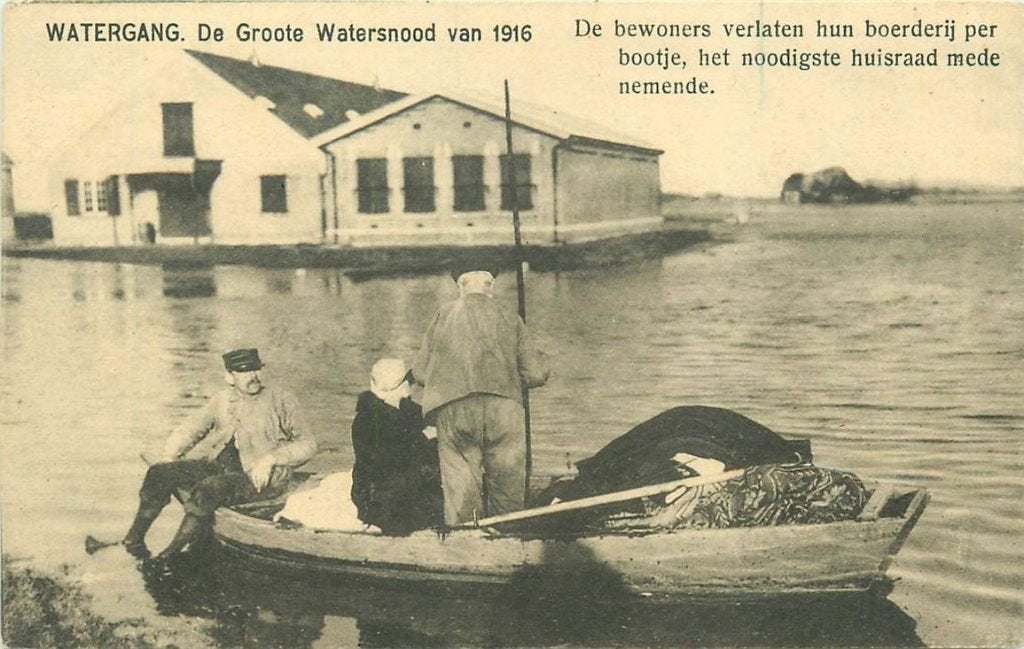 378-364-041 Watergang Groote Watersnood 1916, Verzenden, Voor 1920, Noord-Holland