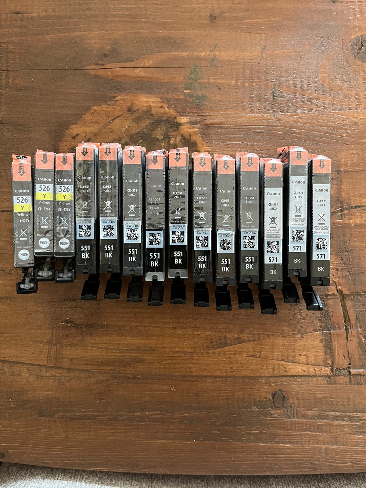 Canon Inktcartridges: 526, 551 BK, 571 BK (diverse), Ophalen of Verzenden, Nieuw, Cartridge