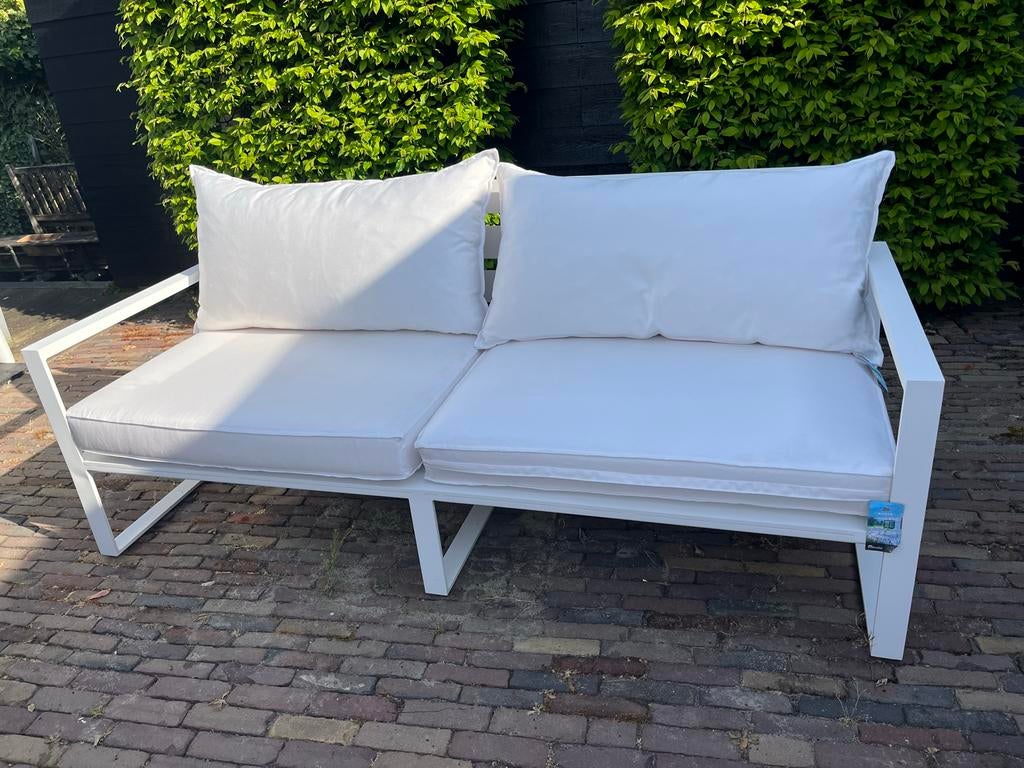 Borek Samos lage bank wit, Ophalen, Zo goed als nieuw, Aluminium
