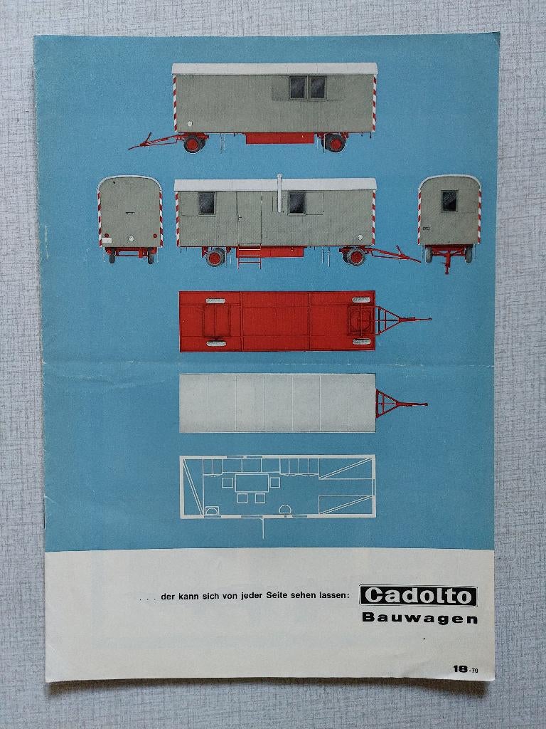 Brochure / Folder CADOLTO Bauwagen, Boeken, Ophalen of Verzenden, Gelezen, Overige merken