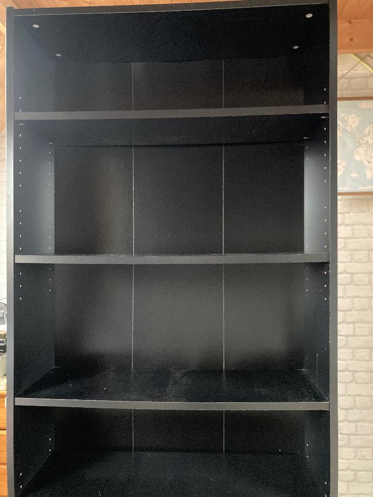 Zwarte IKEA boekenkast, Ophalen, Gebruikt, 200 cm of meer, 50 tot 100 cm
