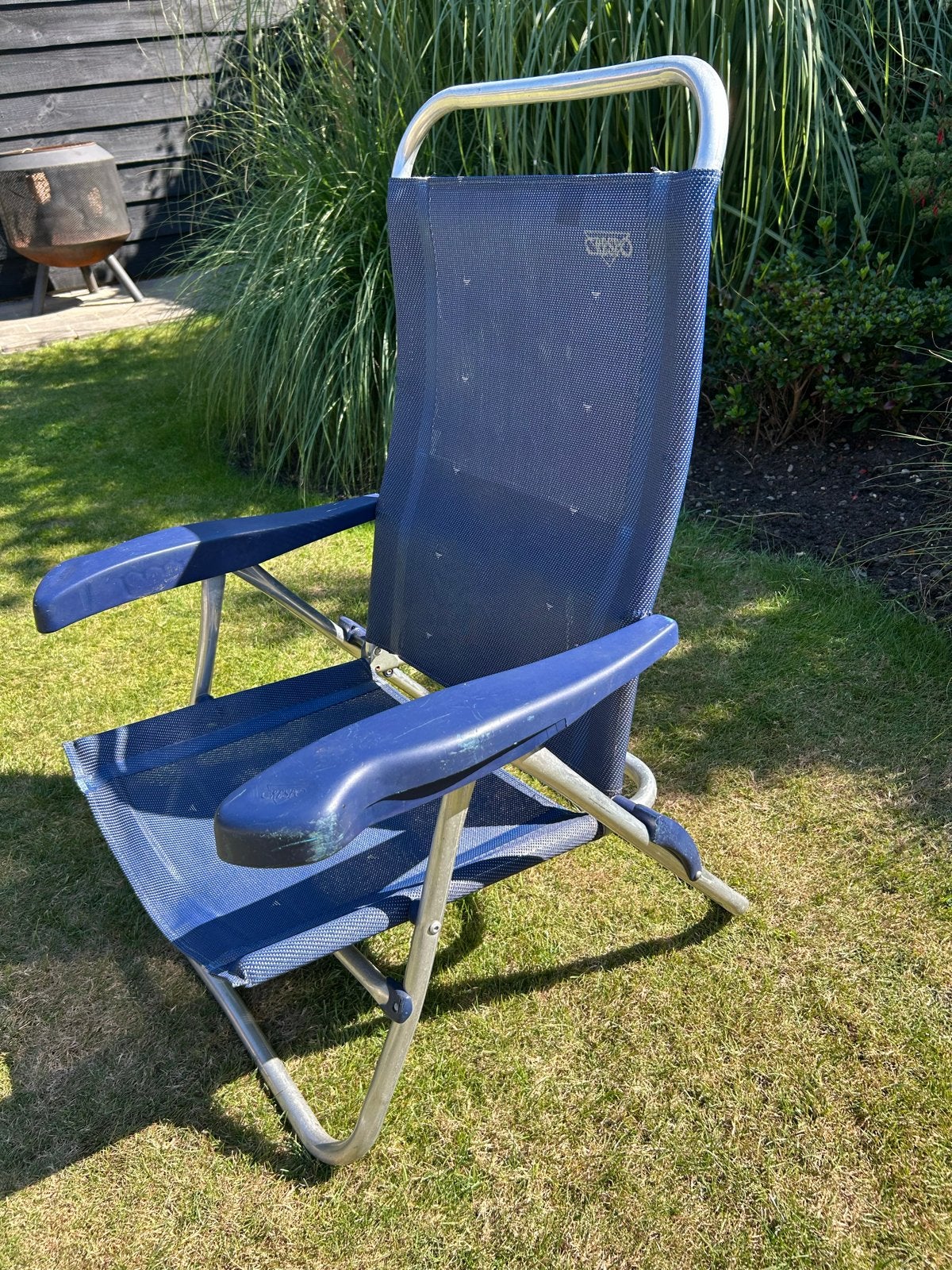 Lage Crespo strand/campingstoel - met gebruikerssporen, Ophalen, Gebruikt, Campingstoel