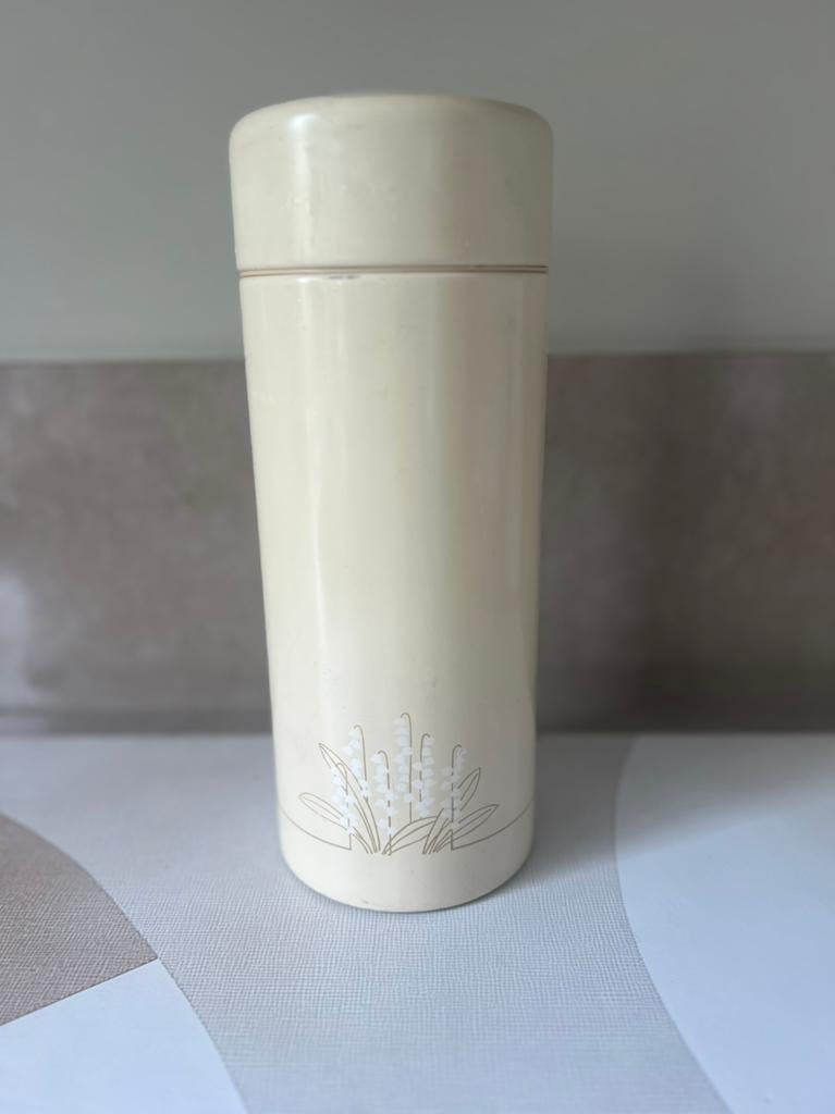 Vintage beige Brabantia beschuitbus/voorraadbus, Verzamelen, Blikken, Ophalen of Verzenden, Gebruikt, Beschuit, Overige merken