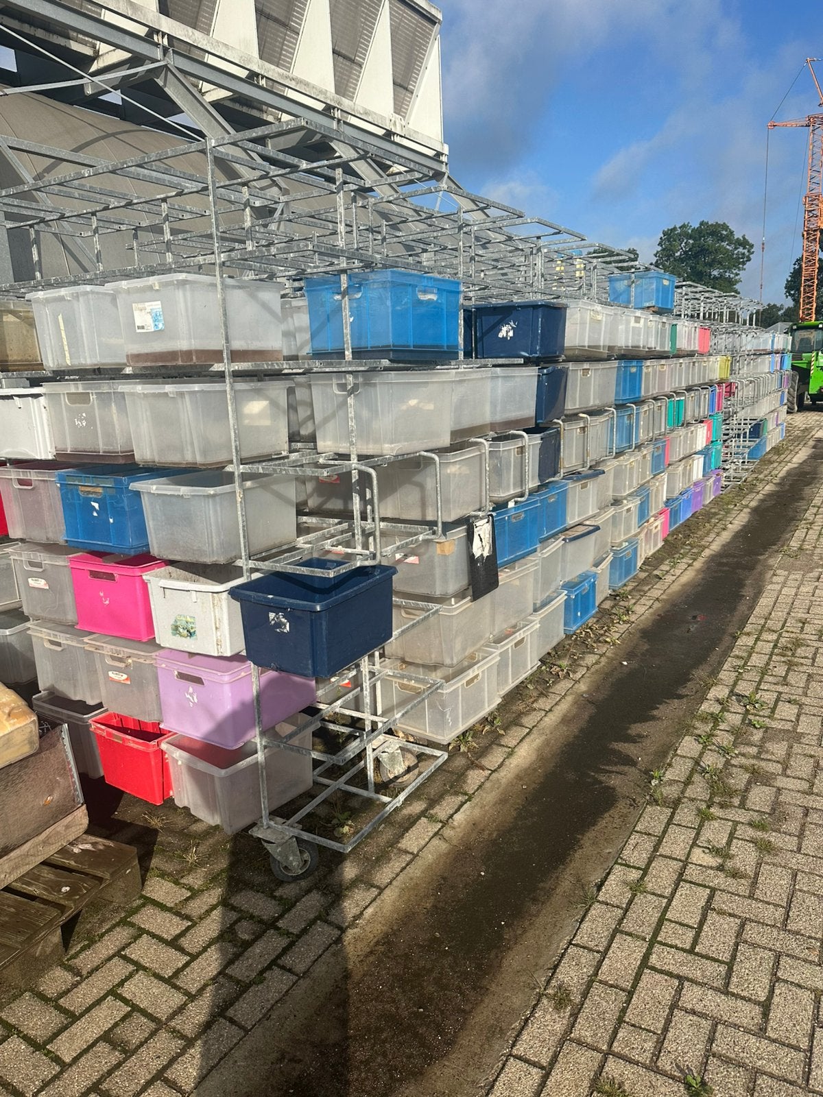 Partij gegalvaniseerde magazijnkarren 16x, Ophalen