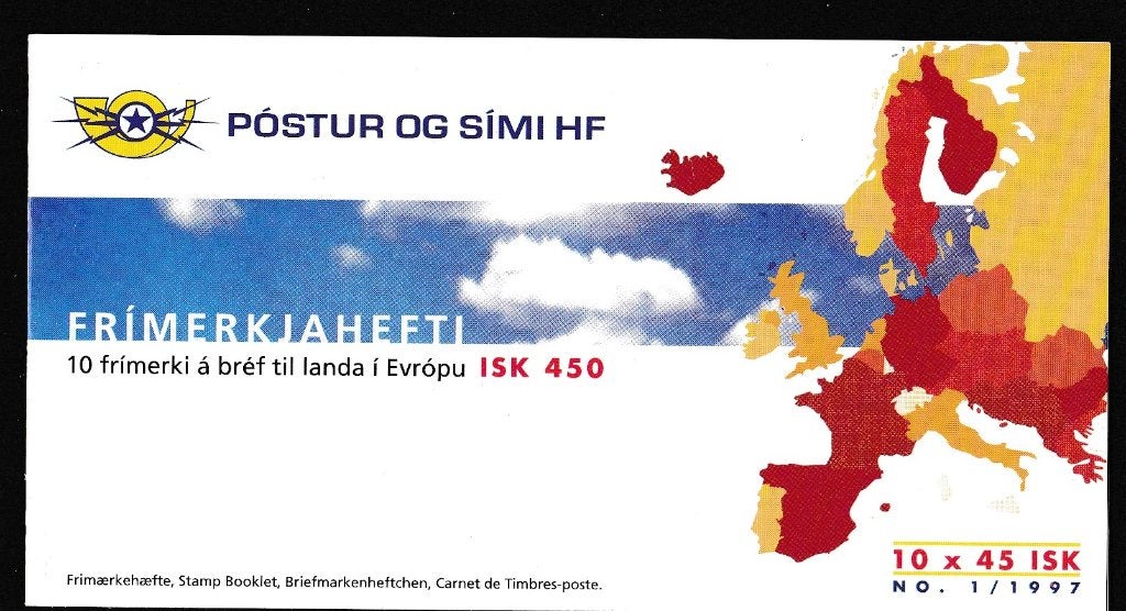 nr.104 - CEPT boekje IJsland 1997, Ophalen of Verzenden, Overige landen, Postfris