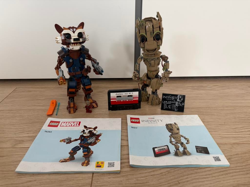 Lego Marvel: 76217 en 76282 Baby groot en Rocket, Marvel, Lego, Ophalen of Verzenden, Zo goed als nieuw