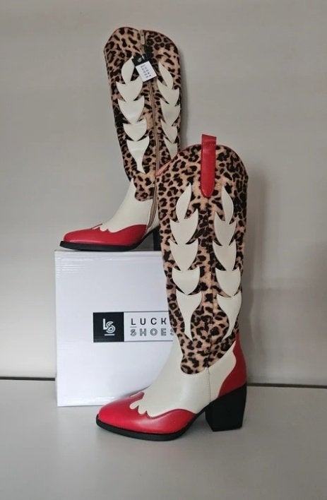 Cowboylaarzen - Maat 36 - NIEUW IN DOOS, Kleding | Dames, Ophalen of Verzenden, Nieuw, Rood