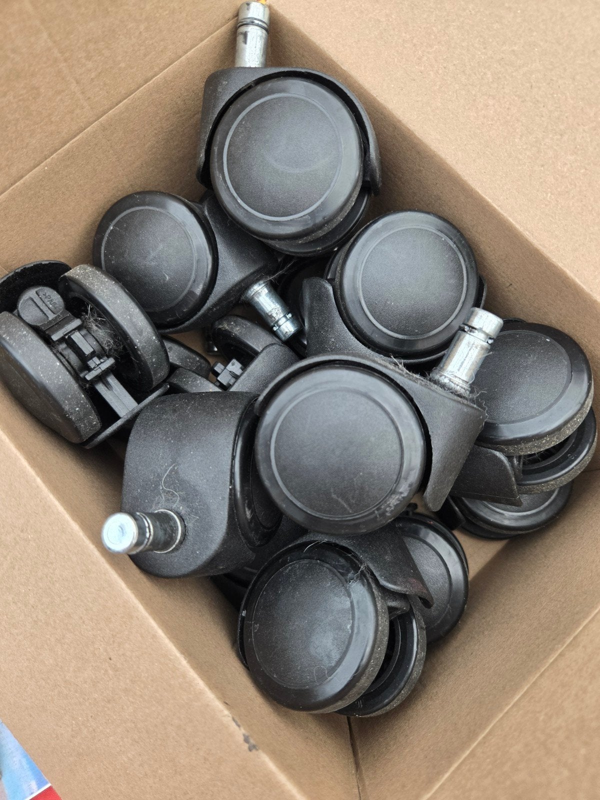 16 Stoelwieltjes voor buisstoelen - PVC-gietvloer geschikt, Ophalen of Verzenden