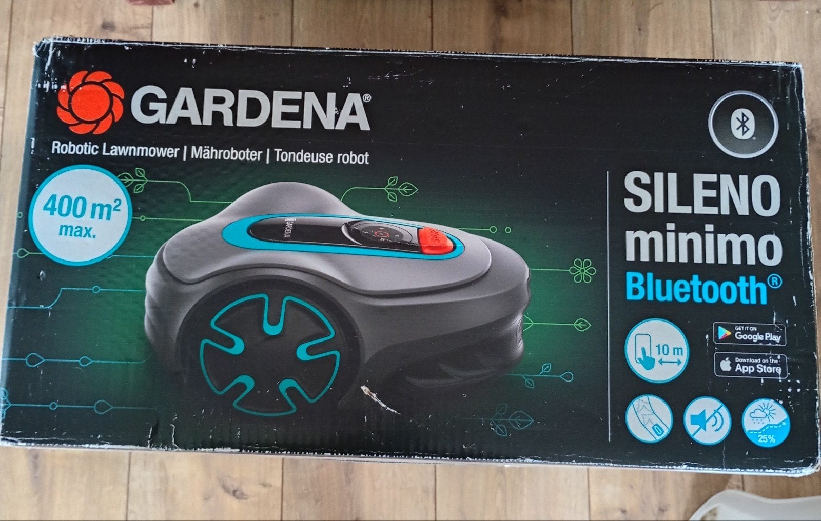 Gardena Sileno minimo Bluetooth robotmaaier 400m² - Nieuw, Tuin en Terras, Grasmaaiers, Ophalen of Verzenden, Nieuw, Minder dan 30 cm