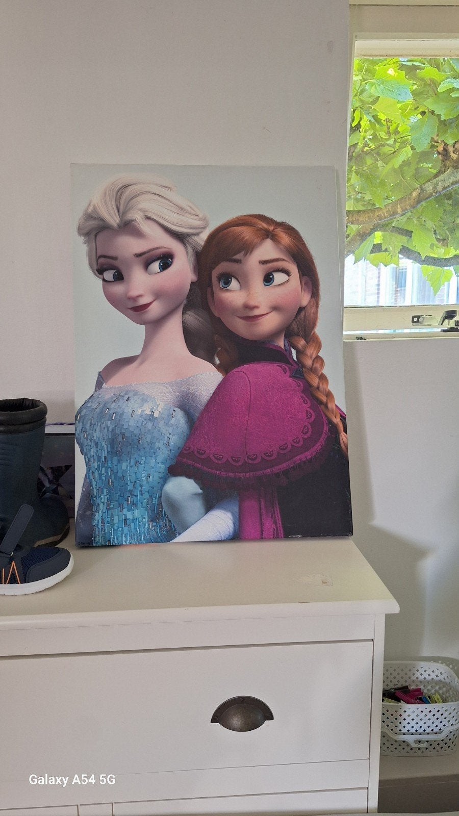 Frozen Elsa en Anna Canvas Schilderij, Ophalen, Gebruikt, 50 tot 75 cm, Schilderij