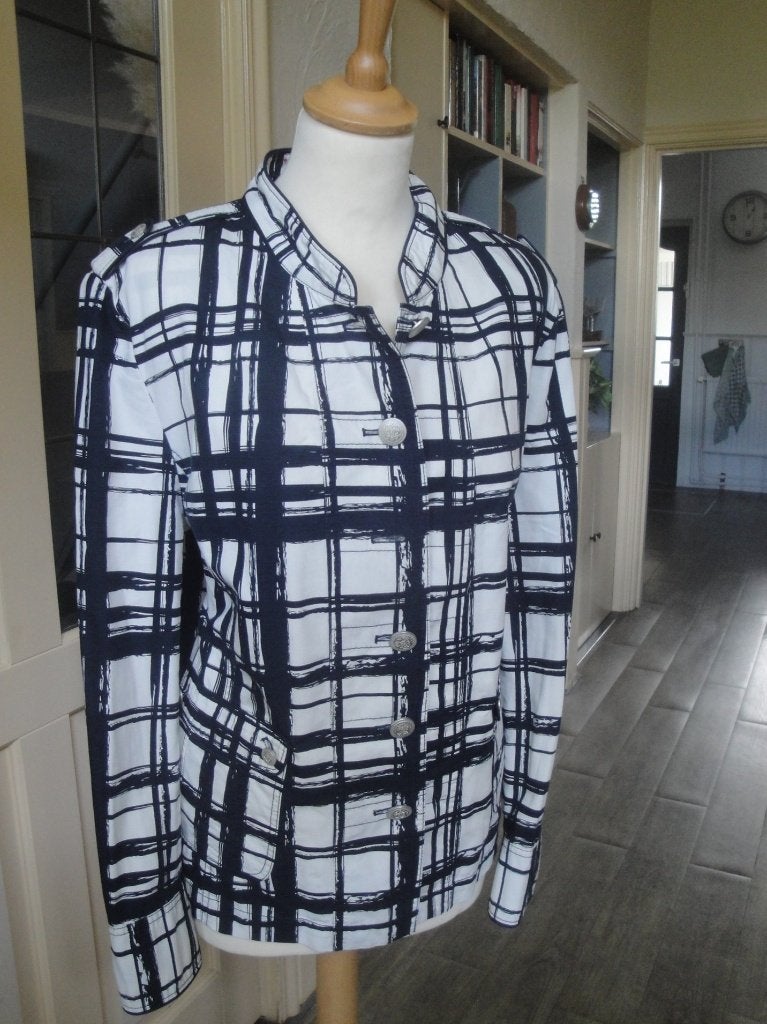 Blauw/wit jasje WITTEVEEN maat 44 (z.g.a.n.), Kleding | Dames, Meerkleurig, Maat 42/44 (L), Ophalen of Verzenden, Zo goed als nieuw