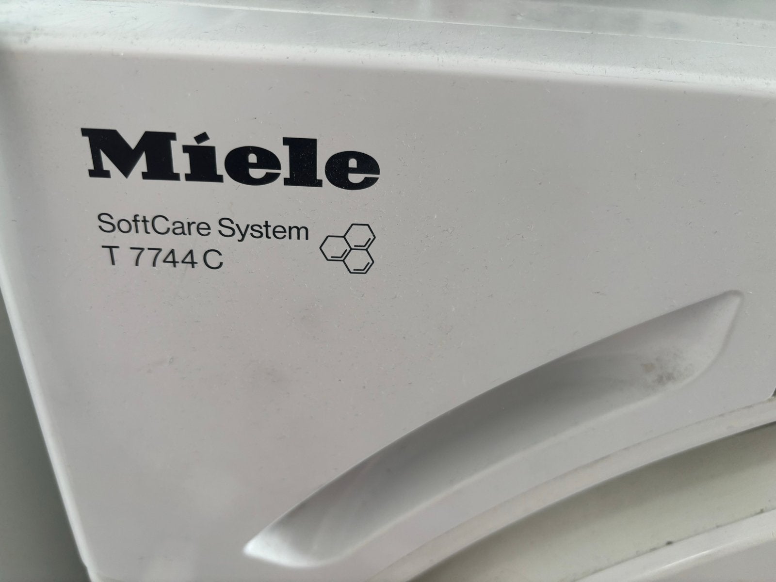 Miele droger SoftCare System T 7744 C Condensdroger, Ophalen, Wolprogramma, 6 tot 8 kg, Gebruikt