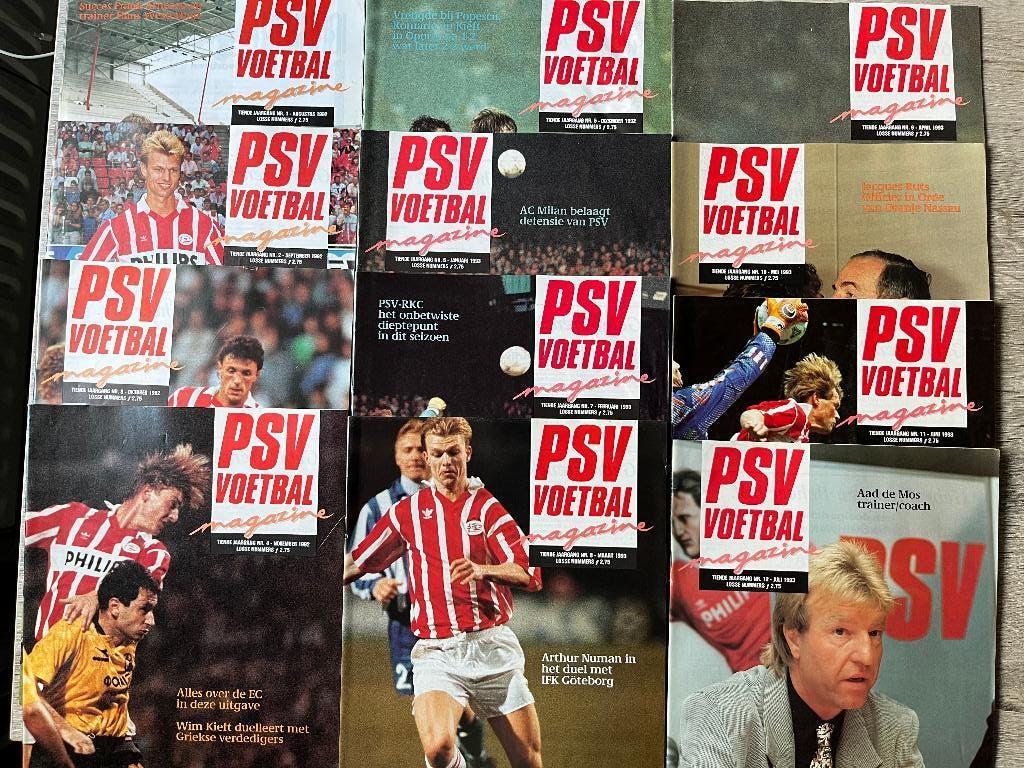 Jaargang 10 PSV Voetbal Seizoen 1992 - 1993 12 stuks, Ophalen of Verzenden, Zo goed als nieuw, PSV, Boek of Tijdschrift