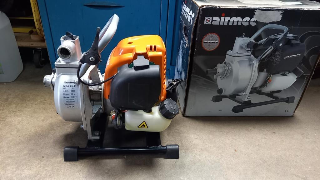 Waterpomp motorpomp airmac msa25 4 takt, gelijk aan honda wx, Ophalen of Verzenden, Zo goed als nieuw, Handmatig