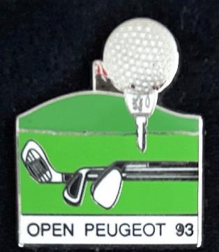 Peugeot Open Golf 93 pin, Verzamelen, Verzenden, Nieuw, Transport, Speldje of Pin