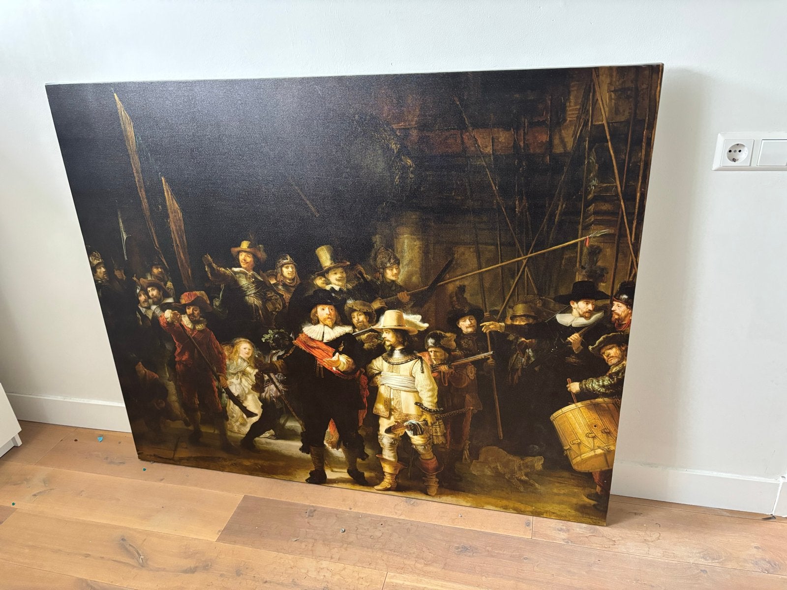 De Nachtwacht reproductie op canvas, Ophalen, Gebruikt, Oorspronkelijke maker, Print