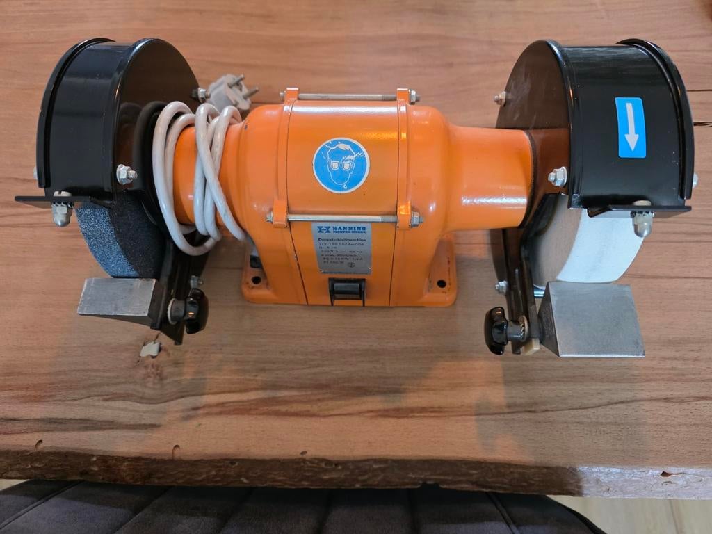 Hanning Werkbankslijpmachine, Ophalen of Verzenden, Gebruikt, Minder dan 700 watt, Werkbankslijpmachine