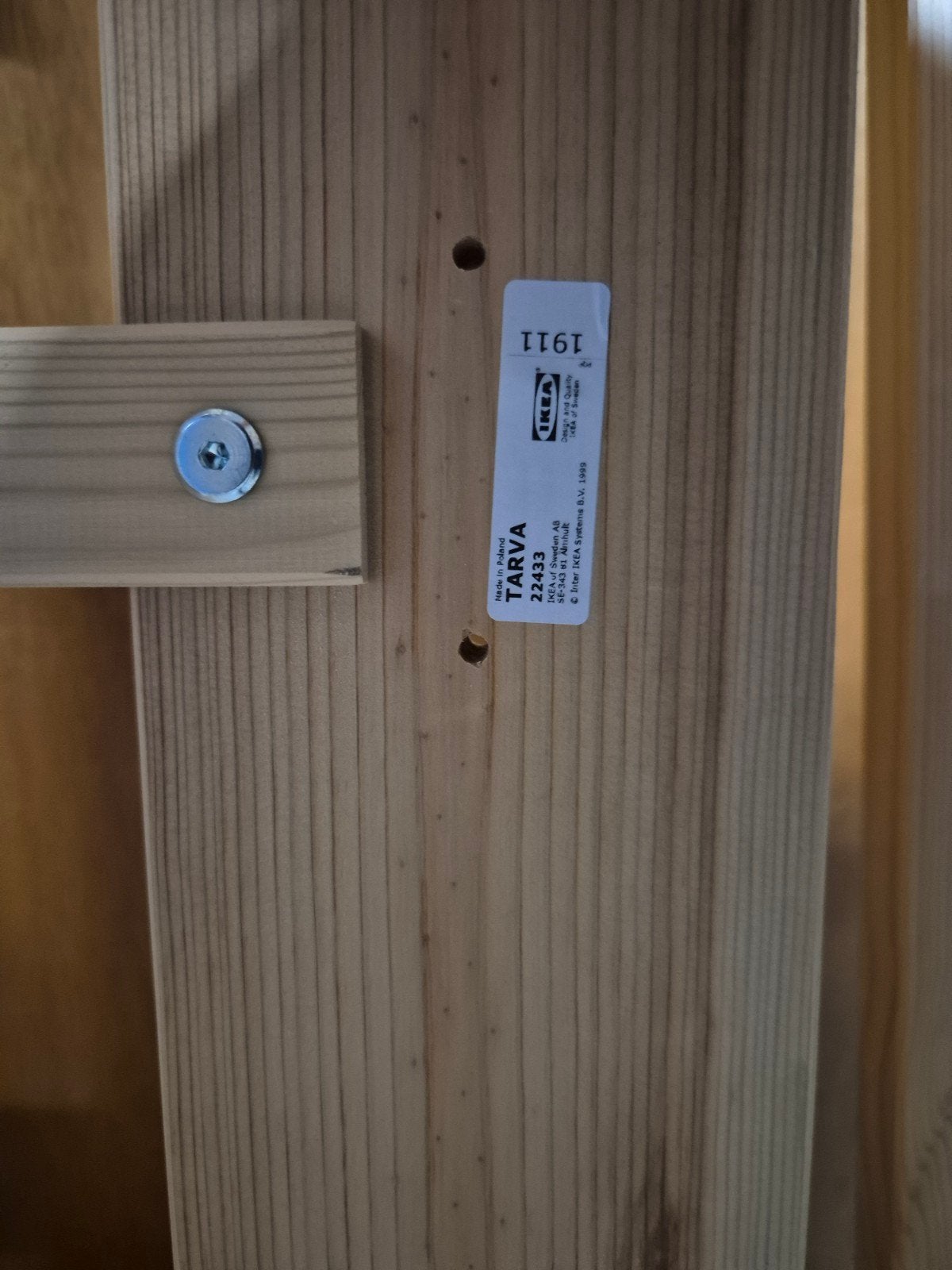 IKEA Tarva Grenen Bedframe 160x200cm met Luroy lattenbodem, Gebruikt, Bruin, Tweepersoons, Ophalen of Verzenden