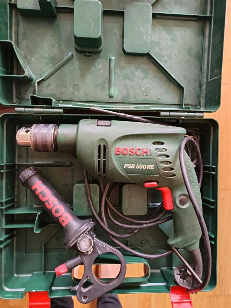 Bosch PSB 500 RE Boormachine in originele koffer, Ophalen, 400 tot 600 watt, Boormachine