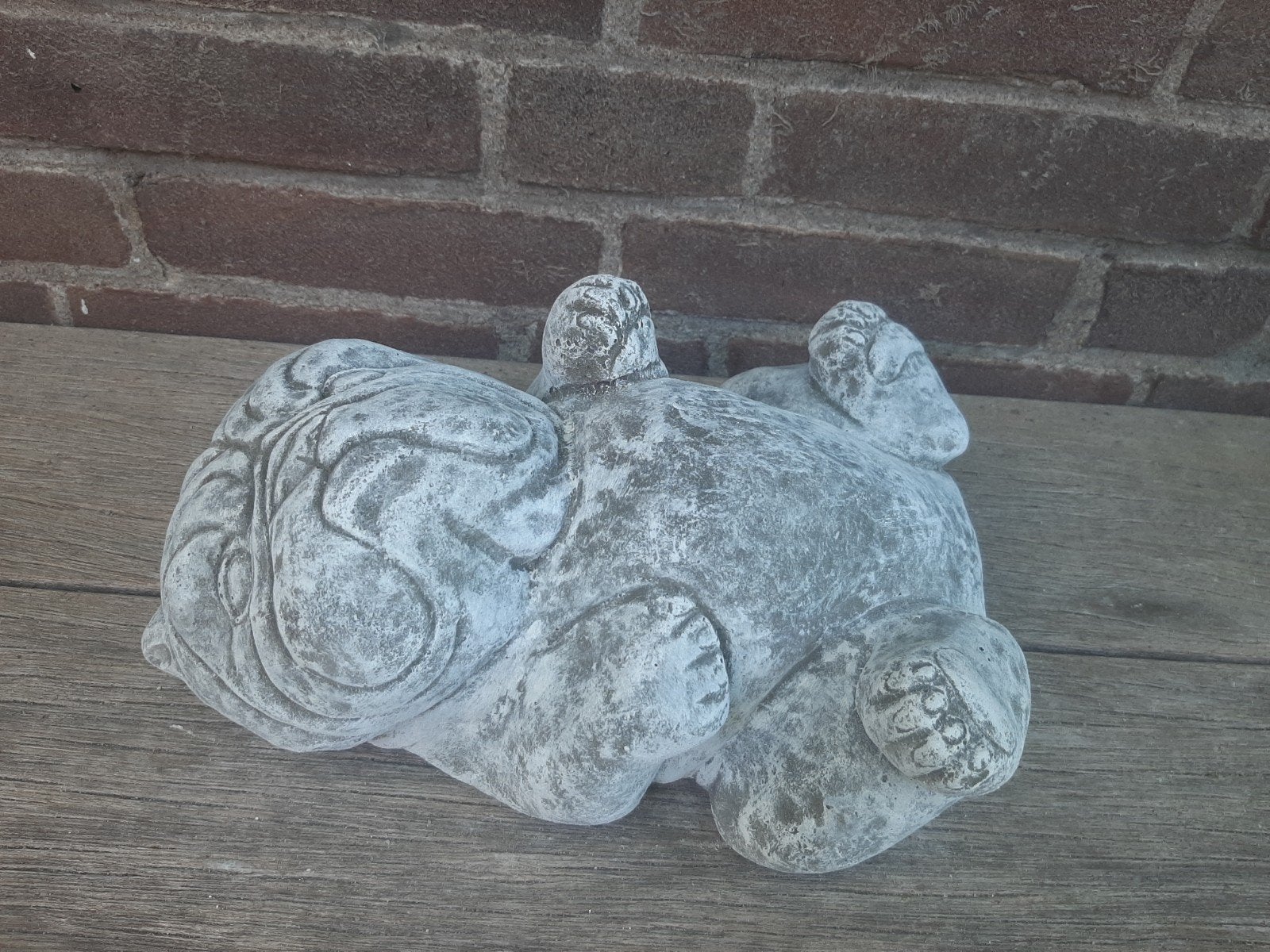 Hond bulldog betonnen beeld tuinbeeld beton, Tuin en Terras, Ophalen of Verzenden