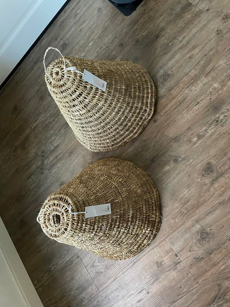 Nieuwe lampenkappen - set van 2, Huis en Inrichting, Lampen | Lampenkappen, Ophalen, Nieuw, Bruin, Rond
