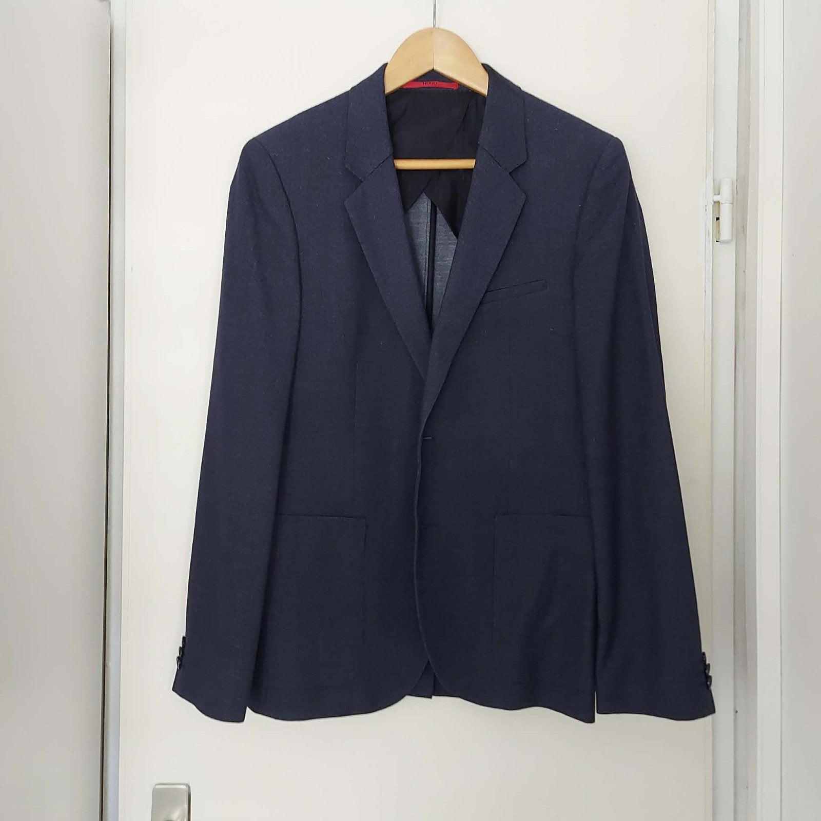 Hugo Boss Heren Blazer - Donkerblauw, Maat 50 (M), Ophalen of Verzenden, Zo goed als nieuw, Hugo Boss, Maat 48/50 (M)