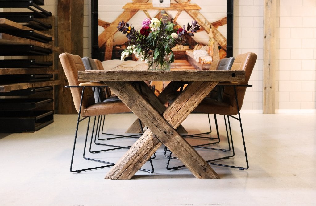 Oud Eiken Tafels & Tafelbladen op maat, Huis en Inrichting, Tafels | Eettafels, Ophalen, Eikenhout, 50 tot 100 cm, Vijf personen of meer