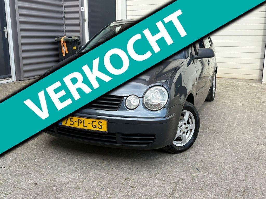 Volkswagen Polo 1.4-16V Athene, Auto's, Volkswagen, Voorwielaandrijving, Zwart, 4 cilinders, Blauw