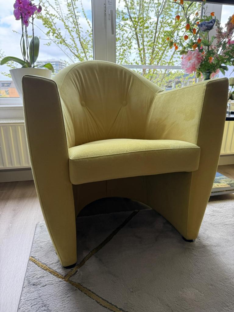 2x Leolux fauteuils, Ophalen, Gebruikt, 75 tot 100 cm, Stof